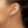 Rhodium Over 14k White Gold 1 3/16" Satin and Diamond-cut Endless
Hoop Earrings