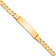 10k Yellow Gold Flat Curb Link ID Bracelet