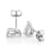 Lab-Grown Diamond Pear Shape Martini Stud Earrings In 14K White Gold 1.00ctw