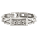 Stainless Steel Polished and Textured DAD 8.5-inch Bracelet