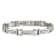 White Cubic Zirconia Stainless Steel Men's Bracelet