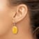 Sterling Silver Polished Yellow Jadeite Oval Dangle Earrings