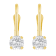 4mm Round White Topaz 14k Yellow Gold Drop Earrings