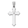 Rhodium Over 14k White Gold Satin Passion Cross Pendant