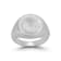 Satin Signet Ring In Sterling Silver