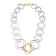 14K Yellow Gold Over Brass Oversized Twisted Link Acrylic Necklace