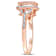 Morganite and Diamond 14K Rose Gold Ring 1.75ctw