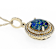 Australian Opal Triplet And White Zircon Pendant Necklace In Solid 10K
Yellow Gold 0.36ctw