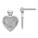 Rhodium Over 14k White Gold Diamond Fancy Heart Stud Earrings