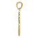 14k Two-tone Gold  Textured Filigree Angel Pendant