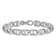 Rhodium Over 14k White Gold 9mm Hand-polished Mariner Link Bracelet