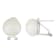 11-12mm White Cultured Freshwater Pearl Rhodium Over Sterling Silver Earrings