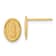 14k Yellow Gold Polished and Satin Our Lady of Guadalupe Stud Earrings