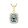 Blue Chalcedony Rectangular Octagonal And White Zircon Pendant Necklace
In 18K Gold Over Sterling Silver 2.81ctw