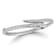 Rachel Zoe Pave CZ Bypass Snake Bangle Bracelet in Rhodium Over Sterling Silver