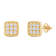 White Cubic Zirconia 14k Yellow Gold Earrings With Velvet Gift Box 0.50ctw