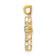 14k Yellow Gold and Rhodium Over 14k Yellow Gold Diamond Cross Pendant
