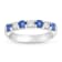 0.75ctw Sapphire and Diamond Band Ring in 14k White Gold