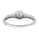 Rhodium Over 10K White Gold Lab Grown Diamond Cluster Engagement Ring 0.211ctw