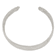 Rhodium Over Sterling Silver Plain 6mm Hammered Bands Cuff Bracelet