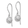 Rhodium Over 14k White Gold Diamond-Cut Ball Dangle Earrings