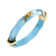 14K Yellow Gold Over Sterling Silver Thin Faceted Acrylic Bangle
Bracelet in Ice Blue