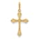14k Yellow Gold Polished and Textured Cubic Zirconia Passion Cross Pendant