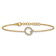 14k Yellow Gold Diamond Sideways Letter Q Bracelet