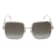 Jimmy Choo Crystal Clear and Gold Tone Frame /Gray Lens Sunglasses