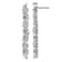 Rhodium Over Sterling Silver Fancy Cubic Zirconia Post Dangle Earrings