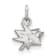 Rhodium Over Sterling Silver NHL LogoArt San Jose Sharks Extra Small Pendant