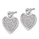 Rhodium Over 14k White Gold Diamond Fancy Heart Stud Earrings