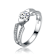 Moissanite Cocktail Ring In White Gold Over Sterling Silver 0.78ctw DEW