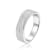 Baguette and Round White Topaz Sterling Silver Crossover Band Ring, 1.25ctw