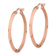 14k Rose Gold Polished 1 5/16" Hoop Earrings