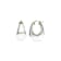 14K Yellow Gold Over Sterling Silver Clear Chunky Bucket Acrylic Hoops