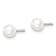 Rhodium Over Sterling Silver 4-5mm White/Pink/Purple FWC Pearl Stud
Earrings Set