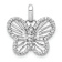 Rhodium Over 14k White Gold Diamond Butterfly Pendant