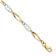 10k Yellow Gold and 10k White Gold 3mm Polished Fancy Link Bracelet