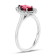 1.37ctw Ruby and Diamond Ring in 14k White Gold