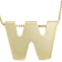 Block Letter W Initial Necklace In 10K Yellow Gold