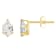 6x4mm Pear Shape White Topaz 10k Yellow Gold Stud Earrings