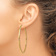 14k Yellow Gold 2 5/16" Diamond-Cut Square Tube Endless Hoop Earrings