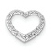 Rhodium Over 14k White Gold Mini Floating Heart Slide Pendant