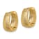 14k Yellow Gold 9/16" Textured Hoop Earrings