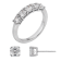 White Cubic Zirconia Platinum Over Sterling Silver Asscher Cut Jewelry
Set 3.90ctw