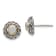 Sterling Silver Antiqued with 14K Accent Diamond Earrings