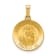 14K Yellow Gold Polished and Satin Our Guardian Angel Medal Hollow Pendant