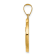 14K Yellow Gold Polished and Satin St Gabriel Medal Hollow Pendant