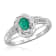 Green Emerald Rhodium Over Sterling Silver Ring 0.30ctw